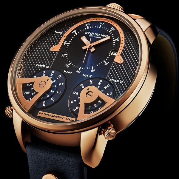 Stührling Stührling TerraTime Triple-Time 4051 Quartz 50mm