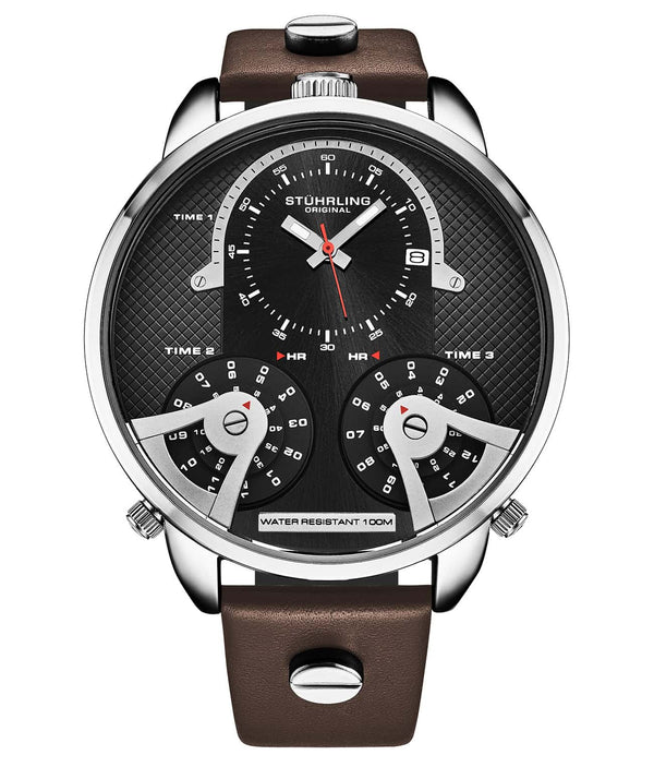 stührling Stührling TerraTime Triple-Time 4051 Quartz 50mm