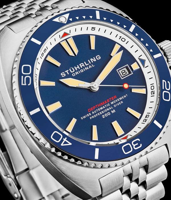 Stührling Stührling The Swiss Automatic Depthmaster 1008 45mm Diver