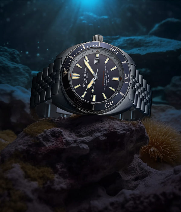 Stührling Stührling The Swiss Automatic Depthmaster 1008 45mm Diver