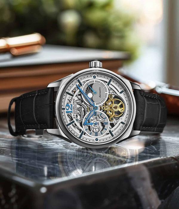 Stührling Stührling Vanguard 1019 Dual Time Automatic 42mm Skeleton