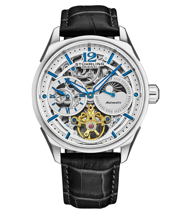 stührling Stührling Vanguard 1019 Dual Time Automatic 42mm Skeleton