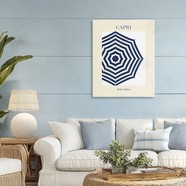 Stupell Industries A Barefoot Stylist | Capri Striped Umbrella