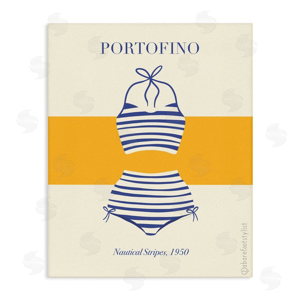 stupell industries A Barefoot Stylist | Portofino Striped Bikini