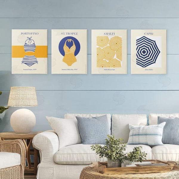 Stupell Industries A Barefoot Stylist | Retro Beach Vacation Elements Wall Art