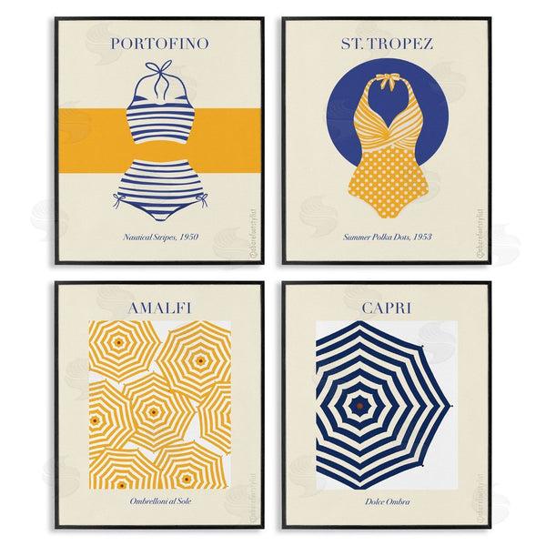 Stupell Industries A Barefoot Stylist | Retro Beach Vacation Elements Wall Art