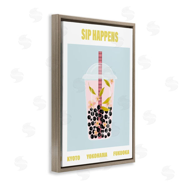 Stupell Industries A Barefoot Stylist | Sip Happens Boba Tea Wall Art