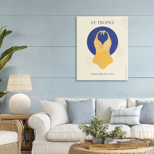 Stupell Industries A Barefoot Stylist | St. Tropez Dotted Swimsuit