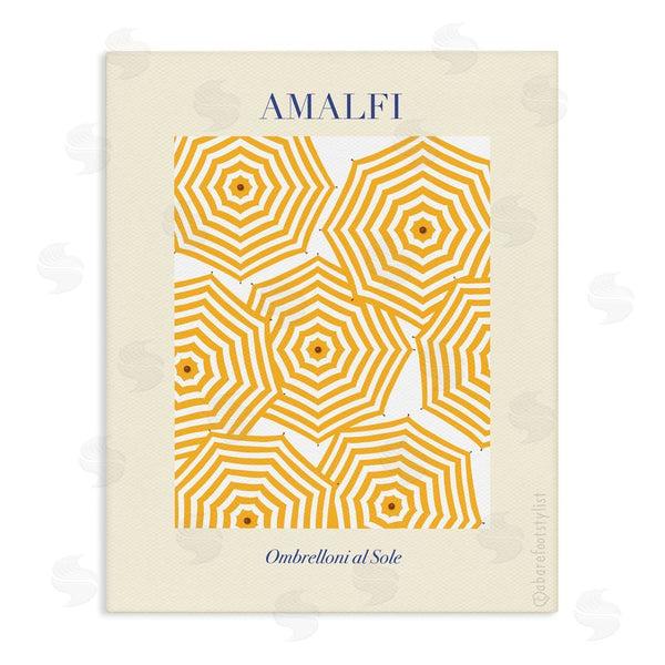 stupell industries A Barefoot Stylist | Yellow Amalfi Umbrellas