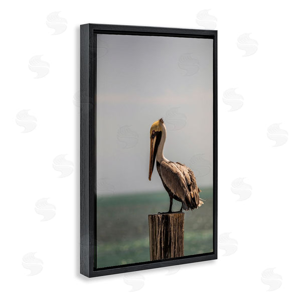 Stupell Industries Aaron Matheson | Nautical Landscape Pelican Wall Art