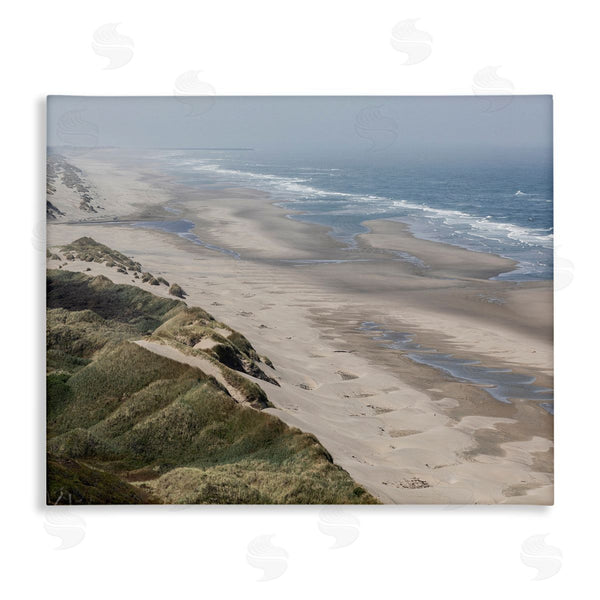 stupell industries Aaron Matheson | Sandy Dunes Beach Ariel View Hazy Sky Wall Art