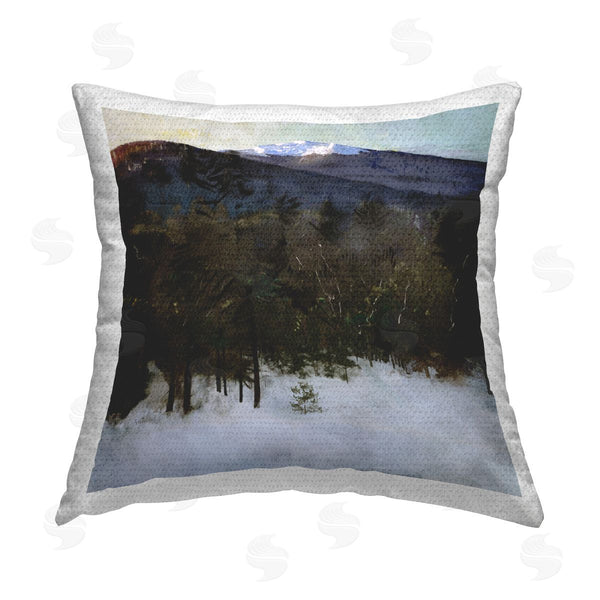 Stupell Industries Abbott Handerson Thayer | Scenic Snowy Forest Printed Throw Pillow