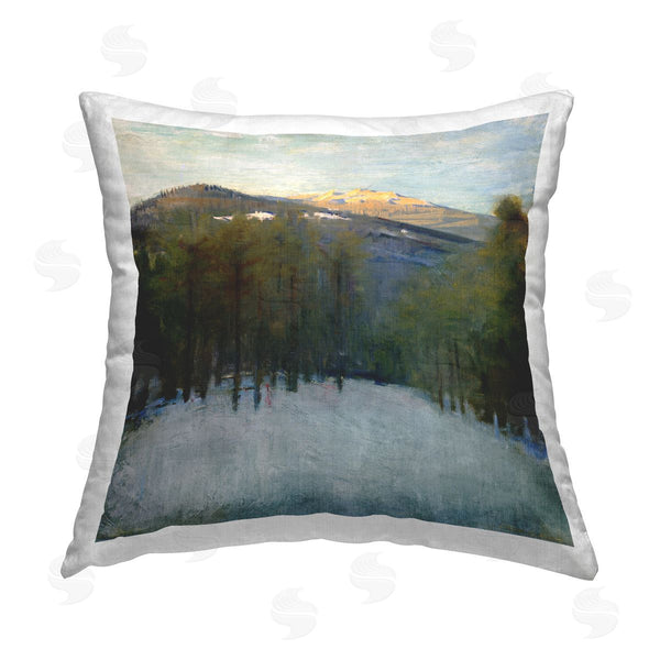 stupell industries Abbott Handerson Thayer | Winter Forest Scene Printed Throw Pillow