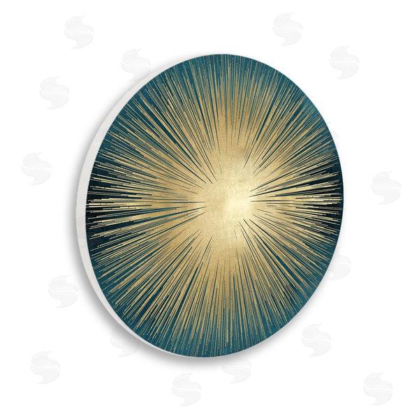 stupell industries Abby Young | Abstract Deco Sunburst Blue Wall Art