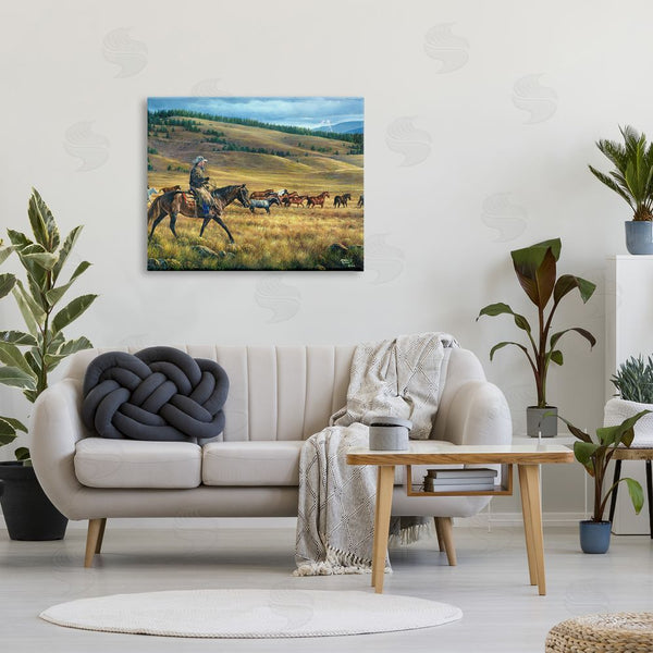 Stupell Industries Abraham Hunter | Equestrian Horse Landscape Wall Art