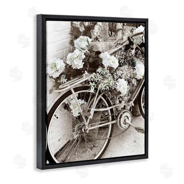 Stupell Industries Acosta | Flower Blossom Covered Bicycle Vintage Neighborhood Photography Wall Art
