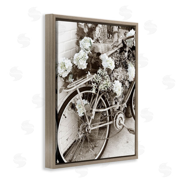 Stupell Industries Acosta | Flower Blossom Covered Bicycle Vintage Neighborhood Photography Wall Art