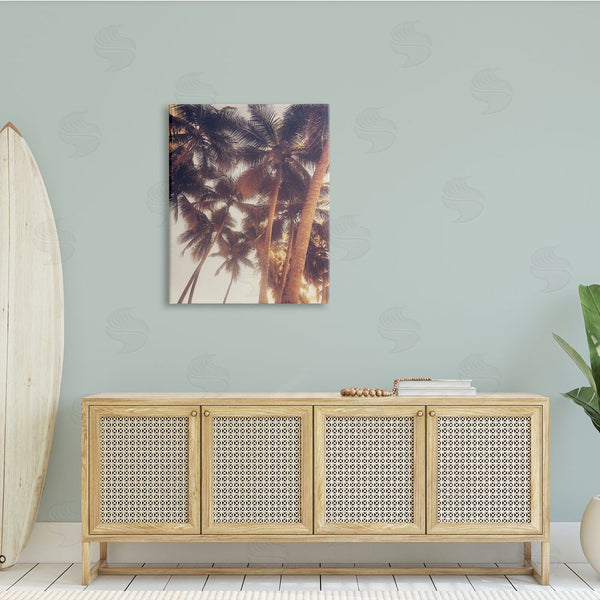 Stupell Industries Acosta | Sun Bleached Palm Tree Tops Vintage Summer Sky Wall Art
