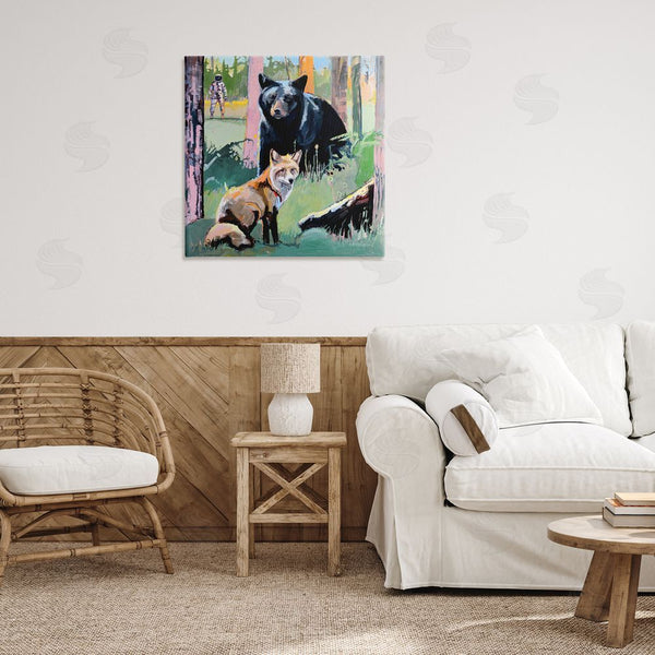 Stupell Industries Adam Swanson | Forest Animals In Deep Space Wall Art