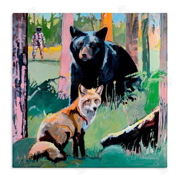 stupell industries Adam Swanson | Forest Animals in Deep Space Wall Art