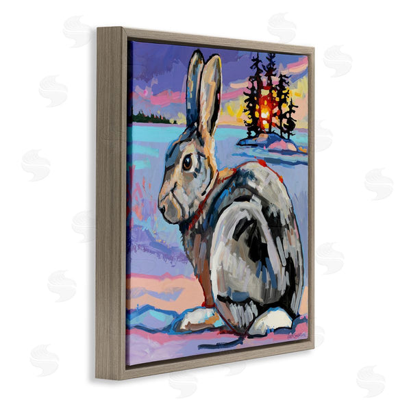 Stupell Industries Adam Swanson | Runaway Goliath Rabbit Wall Art