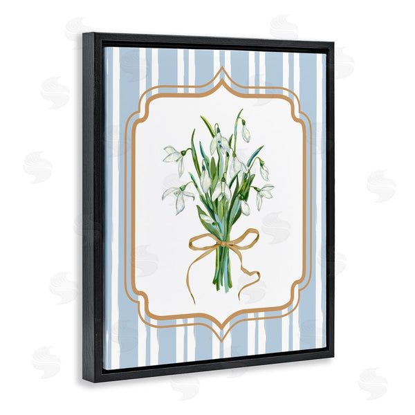 Stupell Industries Adonna Ebrahimi | White Flower Bundle On Stripes Wall Art