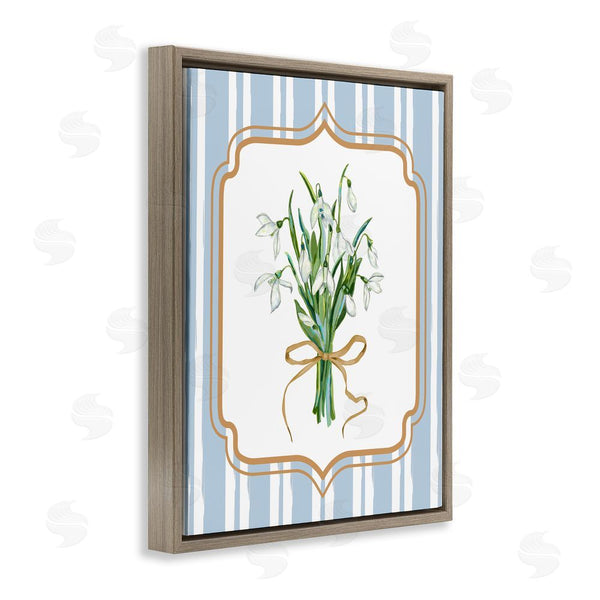 Stupell Industries Adonna Ebrahimi | White Flower Bundle On Stripes Wall Art
