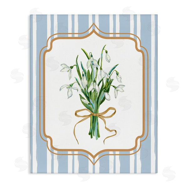 stupell industries Adonna Ebrahimi | White Flower Bundle on Stripes Wall Art