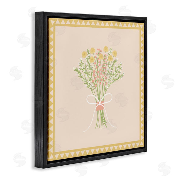 Stupell Industries Adrienne Morris | Yellow Bordered Spring Bouquet Wall Art