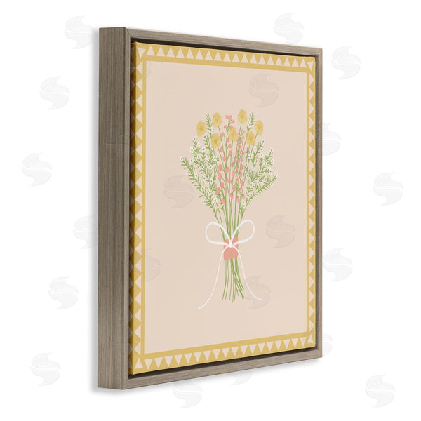 Stupell Industries Adrienne Morris | Yellow Bordered Spring Bouquet Wall Art