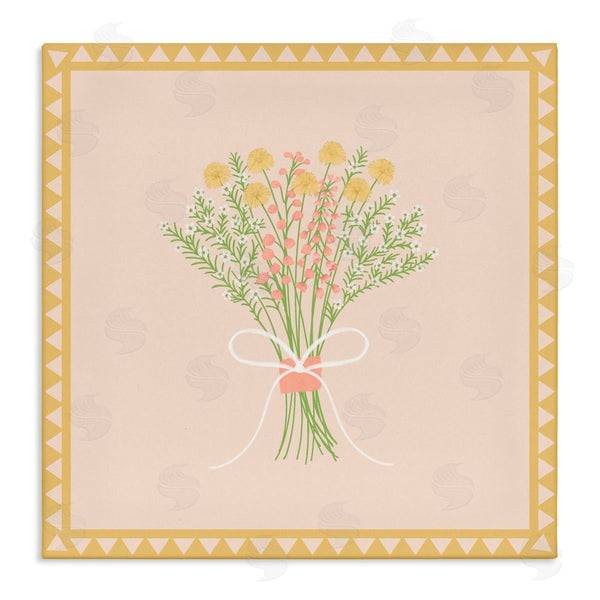 stupell industries Adrienne Morris | Yellow Bordered Spring Bouquet Wall Art