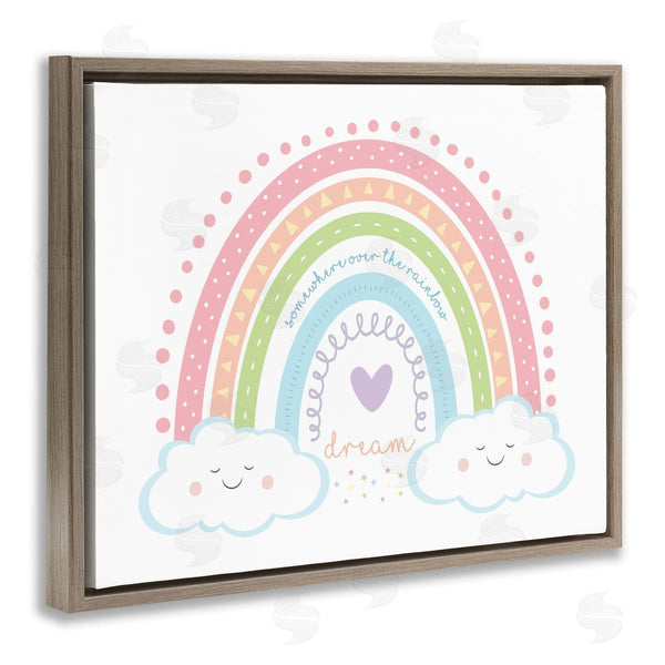 Stupell Industries AE Design | Dream Over The Rainbow Smiley Face Clouds Wall Art