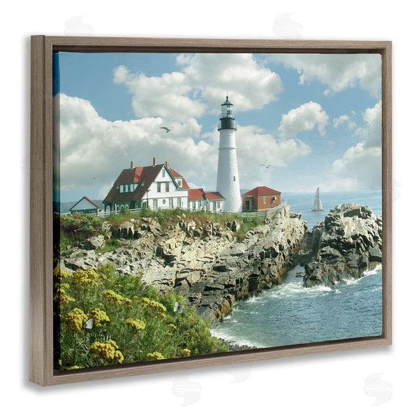 Stupell Industries Alan Giana & Company | Portland Lighthouse Peninsula Scene