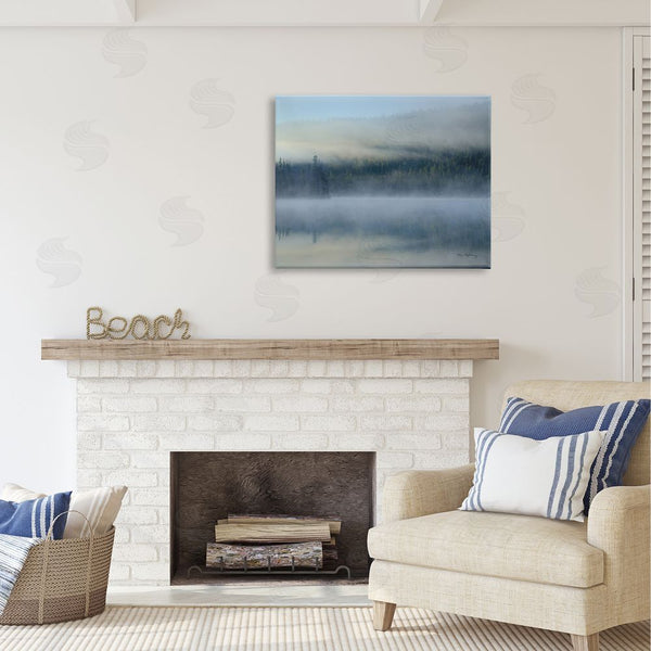 Stupell Industries Alan Majchrowicz | Foggy Mountain Lake Scenery Wall Art