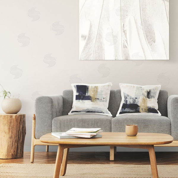 Stupell Industries Alan Majchrowicz | Patchy Navy Gold Abstract Printed Throw Pillow Set