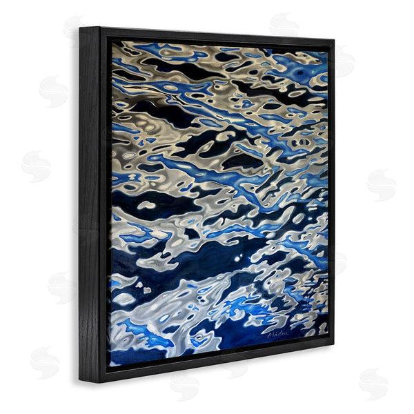 Stupell Industries Alan Weston | Abstract Water Waves Ripples Modern Deep Sea Wall Art