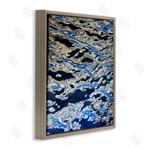 Stupell Industries Alan Weston | Abstract Water Waves Ripples Modern Deep Sea Wall Art