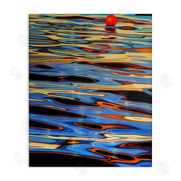 stupell industries Alan Weston | Ball Floating Reflective Water Ripples Vivid Light Wall Art