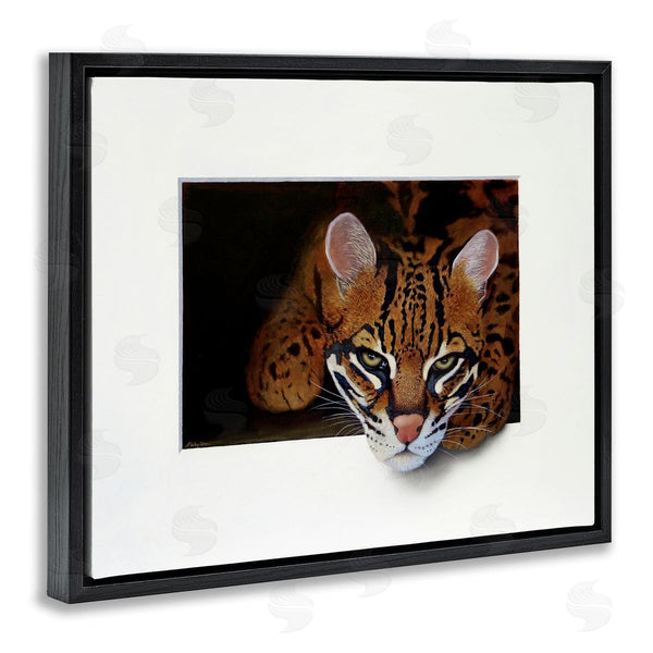 Stupell Industries Alan Weston | Menacing Cheetah Glaring Jungle Cat Obscure Painting Wall Art