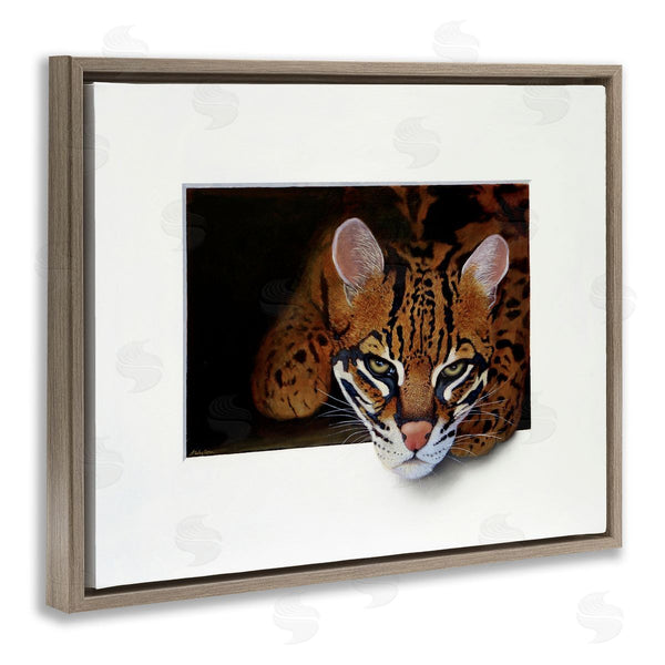 Stupell Industries Alan Weston | Menacing Cheetah Glaring Jungle Cat Obscure Painting Wall Art