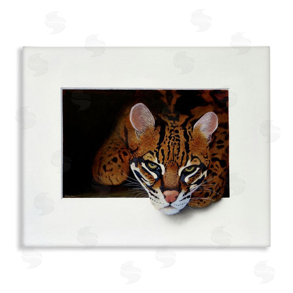 stupell industries Alan Weston | Menacing Cheetah Glaring Jungle Cat Obscure Painting Wall Art