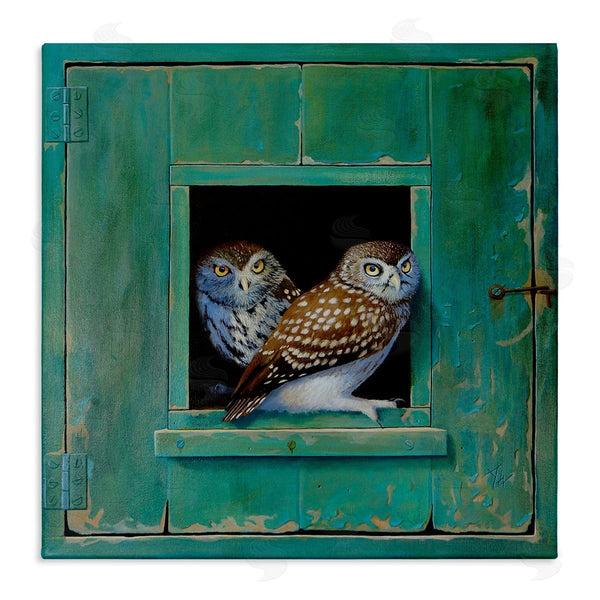 stupell industries Alan Weston | Spotted Owls Perched Ledge