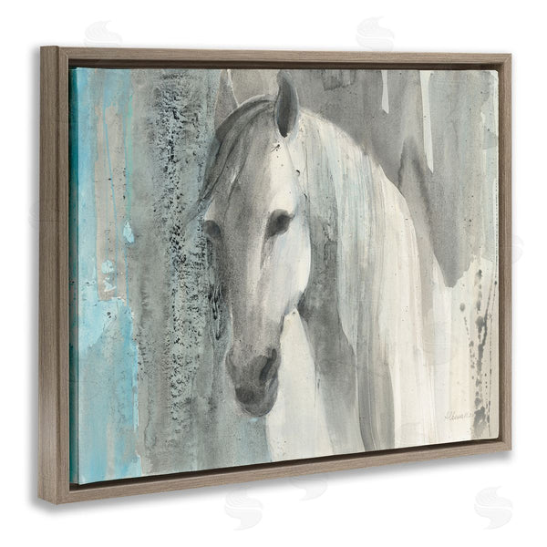 Stupell Industries Albena Hristova | White Wild Horse Portrait