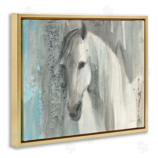 Stupell Industries Albena Hristova | White Wild Horse Portrait