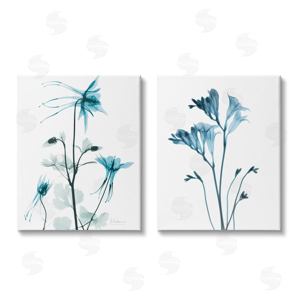 stupell industries Albert Koetsier | Beautiful Minimalist Blue Flower Plant Stem Wall Art