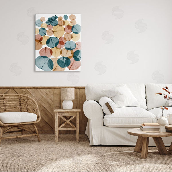 Stupell Industries Albert Koetsier | Eucalyptus Leaves Translucent Blue Yellow Orange Botanicals Wall Art