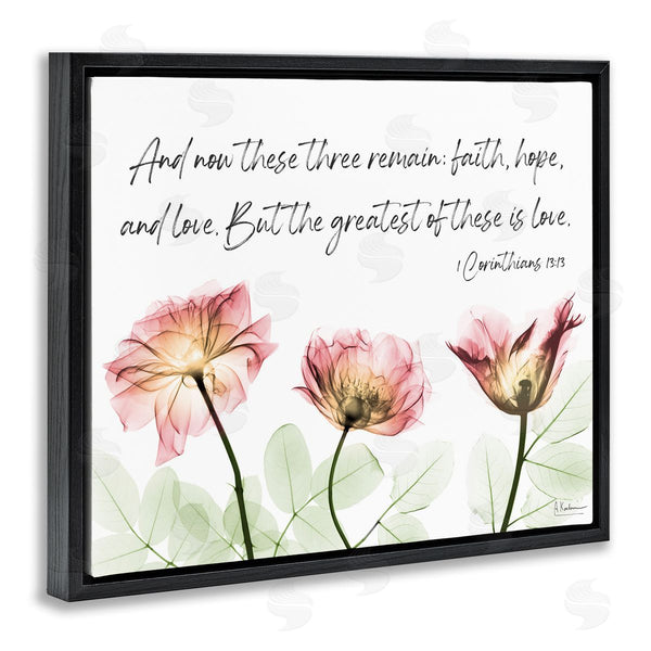 Stupell Industries Albert Koetsier | Faith Hope Love Floral Wall Art