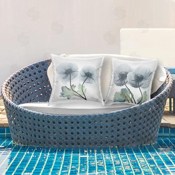 Stupell Industries Albert Koetsier | Luminous Sapphire Florals Printed Throw Pillow Set