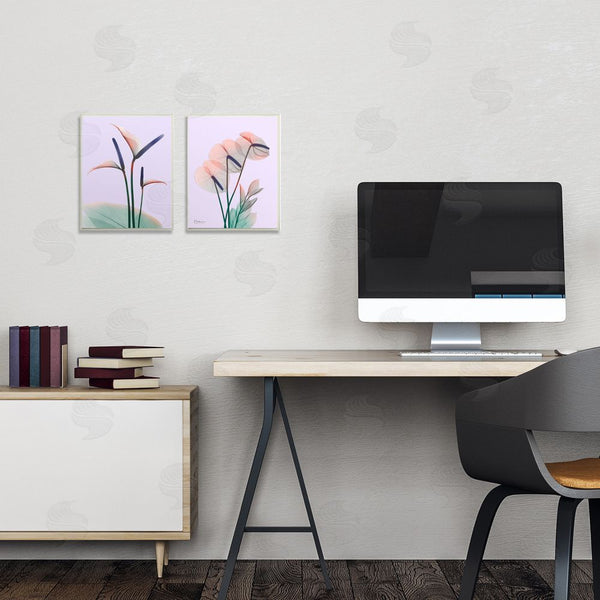 Stupell Industries Albert Koetsier | Neon Reeds Purple Green Flower Design Wall Art