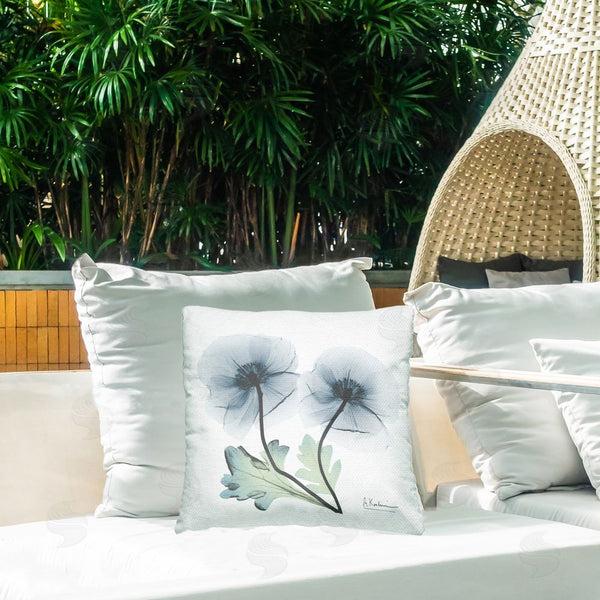 Stupell Industries Albert Koetsier | Sapphire Flower Duo Printed Throw Pillow